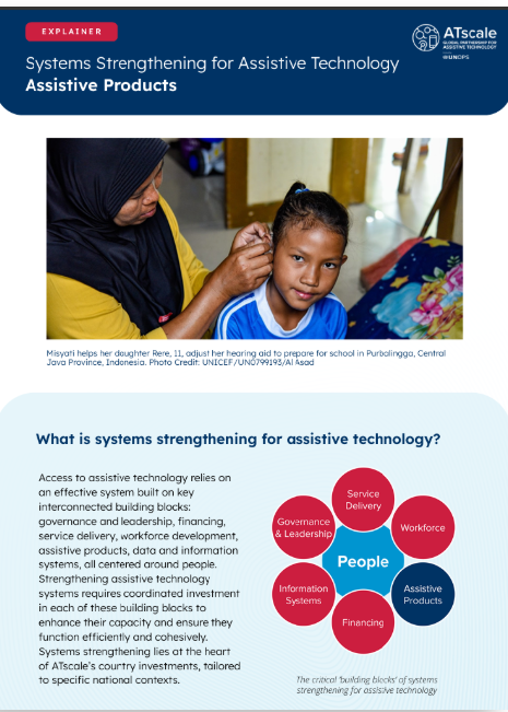 Systems strengthening for assistive technology: assistive products