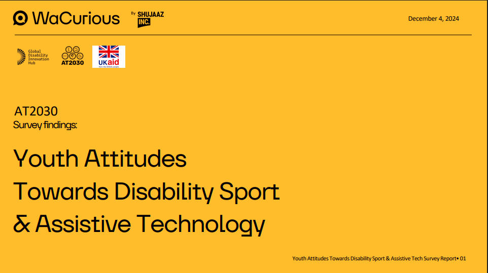 Youth Attitudes Towards Disability Sport & Assistive Technology