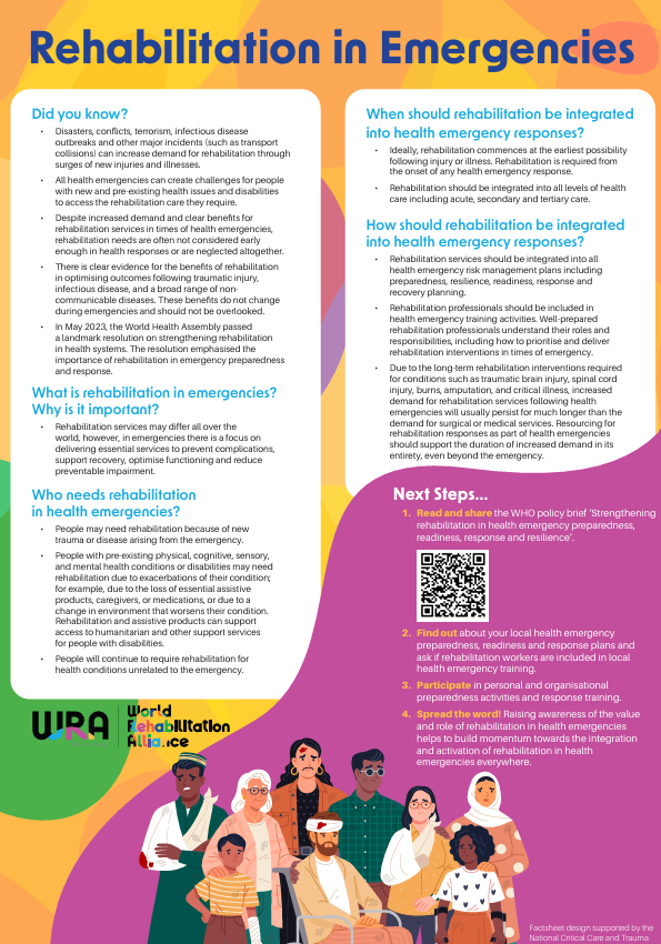 Rehabilitation in emergencies factsheet
