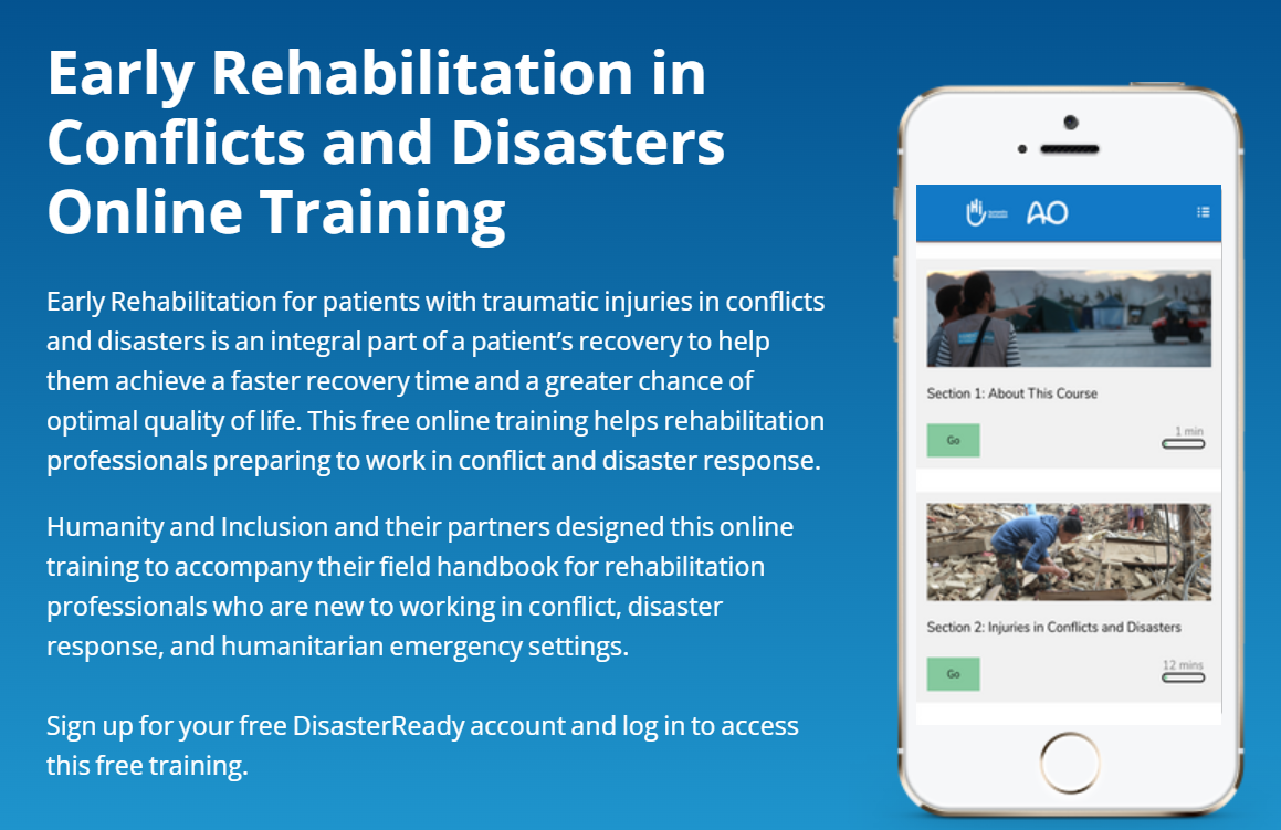 Early Rehabilitation in Conflicts and Disasters Online Training