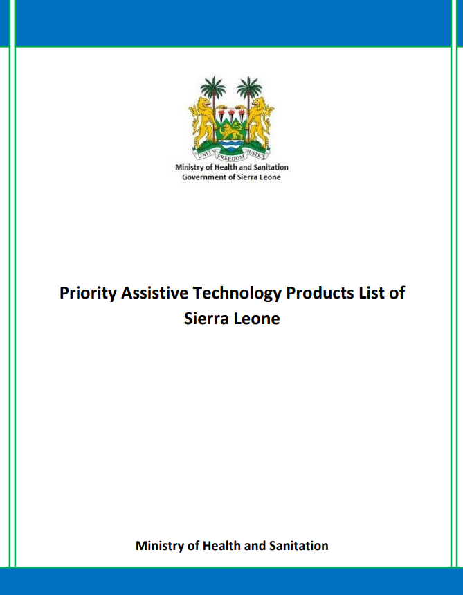 Priority Assistive Technology Product List of Sierra Leone