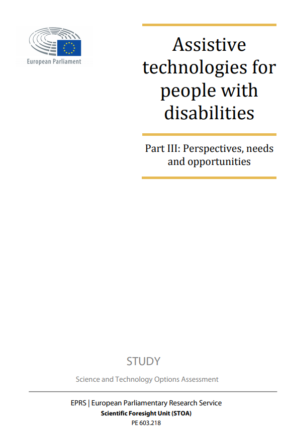 Assistive technologies for people with disabilities. Part 3: Perpsectives, needs and opportunities