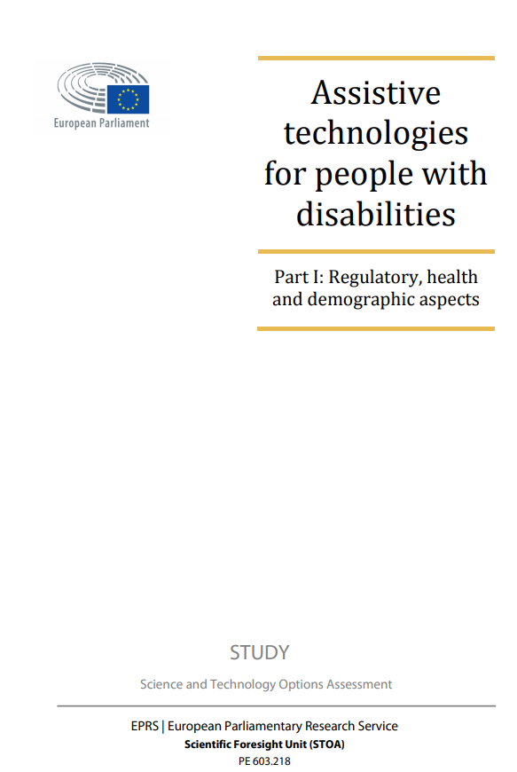 Assistive technologies for people with disabilities. Part 1: Regulatory, health and demographic aspects